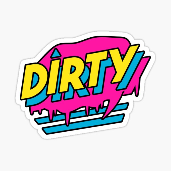 Dirty 80s CMYK Design Sticker