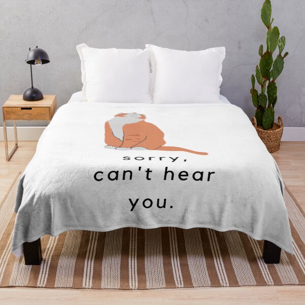 Item preview, Funny Cute Rude Orange Cat, Sorry I can't hear you, Willow Days designed and sold by avit1.