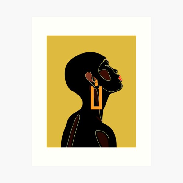 Item preview, Black Bald Afro Woman designed and sold by Pridish.