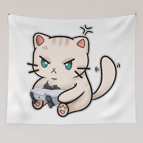 Item preview, rage kitty ps5 designed and sold by Drawersofdraw.