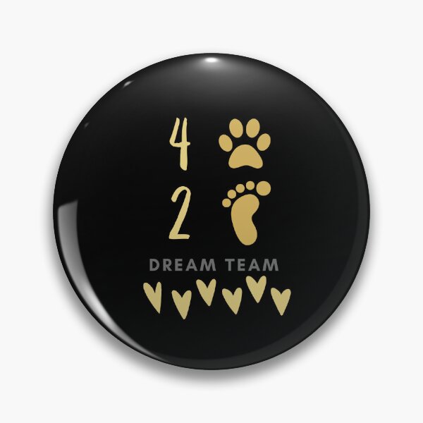 Item preview, Dream team in beige with paws and feet for dog sports enthusiasts designed and sold by PausePapote.