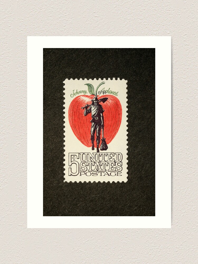 “1966 5¢ Johnny Appleseed Postage Stamp” Art Print for Sale by