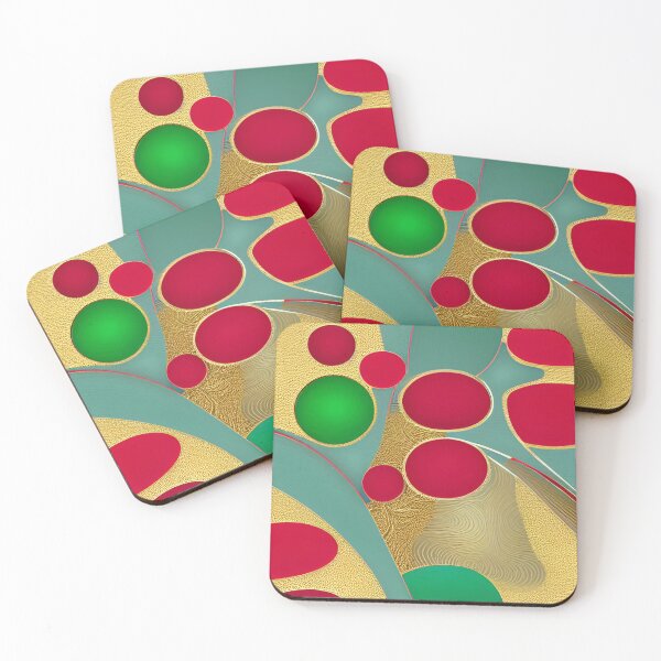 Item preview, Abstract Design - Red, Gold and Green designed and sold by ArtistsQuest.