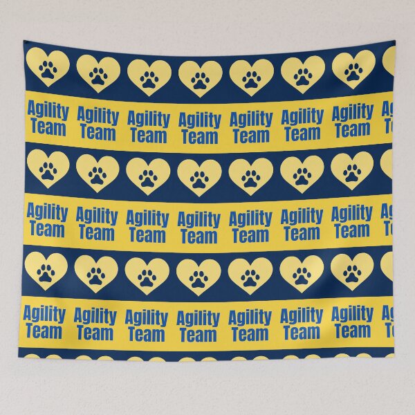 Item preview, Agility team in blue and yellow with a heart designed and sold by PausePapote.