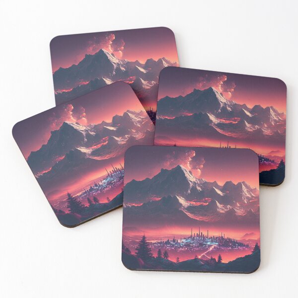 Item preview, Snowy Synthwave: City Lights in the Distance designed and sold by Mullet Monkey.