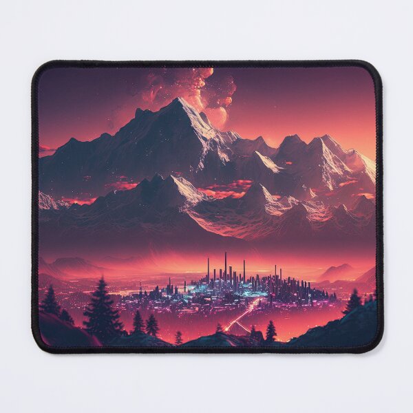 Item preview, Snowy Synthwave: City Lights in the Distance designed and sold by Mullet Monkey.