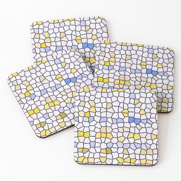 Item preview, Modern Elegant Abstract Colorful Yellow Blue White Gray Mosaic Pattern designed and sold by wenjunior.