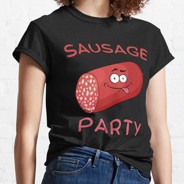 EVERYBODY LOVES A SAUSAGE PARTY Women's T-Shirts' Men's V-Neck T