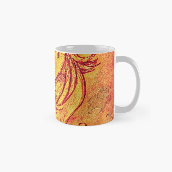 Flame The Unicorn Watching The Spirit Cows Passing Through Her Fire Classic Mug