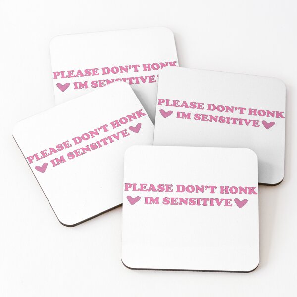 Item preview, Please Don't Honk I'm SENSITIVE Car Decals Funny Bumper designed and sold by artzaka.
