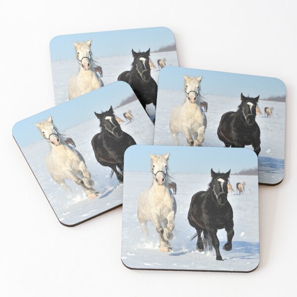Item preview, Horses galloping in the snow designed and sold by Streetsigns1957.