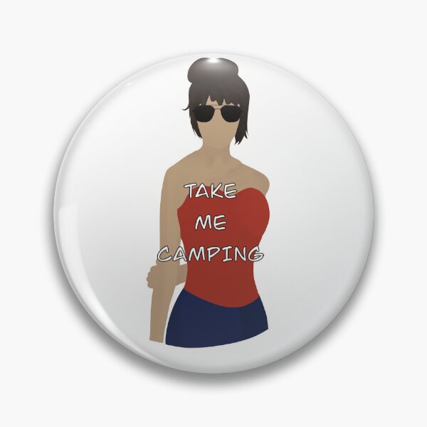 Item preview, Camping girl summertime sticker designed and sold by CyberSpikeArt.