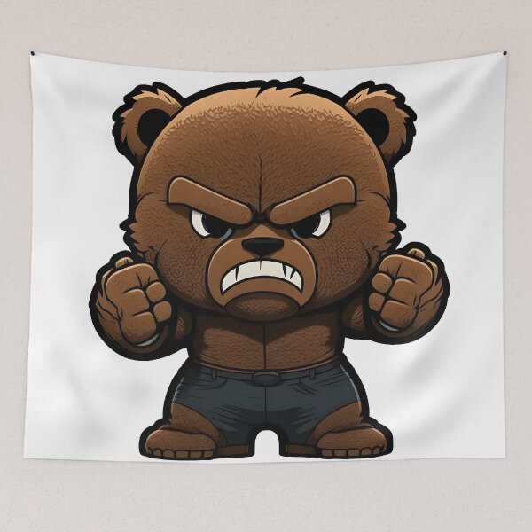 Item preview, Angry Brown Bear designed and sold by AgitProPrints.