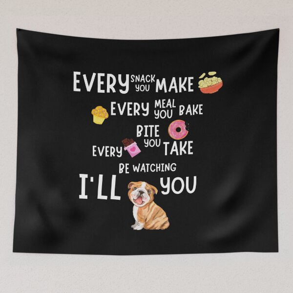 Item preview, ¡Bulldog observando! Cada bocadillo que prepares, cada comida que hornees, cada bocado que tomes, te estaré observando. designed and sold by ZingAndPep.