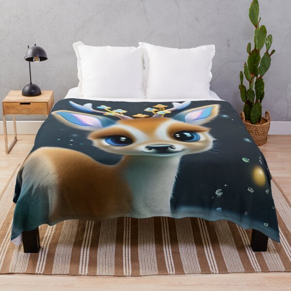 Item preview, Cute Fawn in the Water, cartoon drawing, Ai Generated Art designed and sold by ACC .