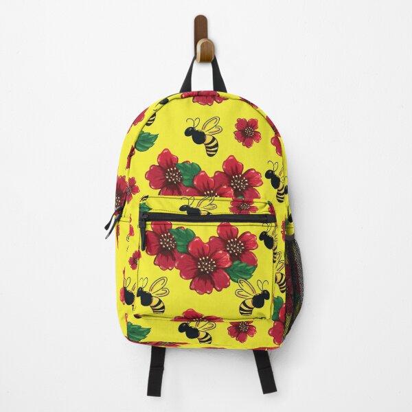 Item preview, Bees and flowers Bright Yellow designed and sold by Freshinkshop.