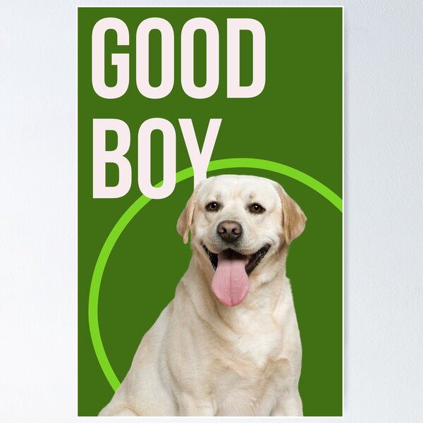 Good Boy, cute dog interior decoration Poster