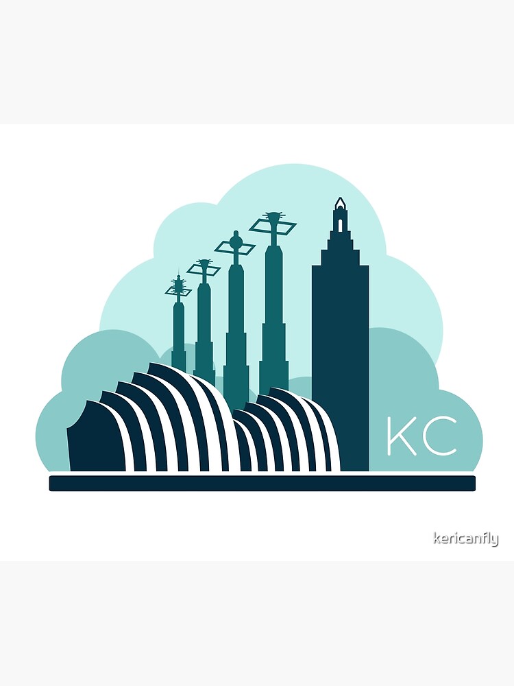 Disover Kansas City in the Clouds Premium Matte Vertical Poster