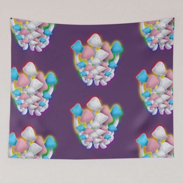 Item preview, Trans pride mushroom  designed and sold by AubreyBriteArt.