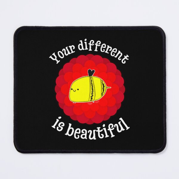 Item preview, Different Is Beautiful Cute Kawaii Bumble Bee Diversity Quote designed and sold by Renata Illustrata.