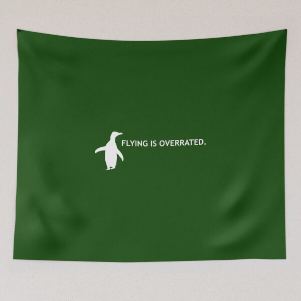 Artikelvorschau, Flying is Overrated Hoiho Penguin (Dark Green #104606 background) entworfen und verkauft von SBPenguins.