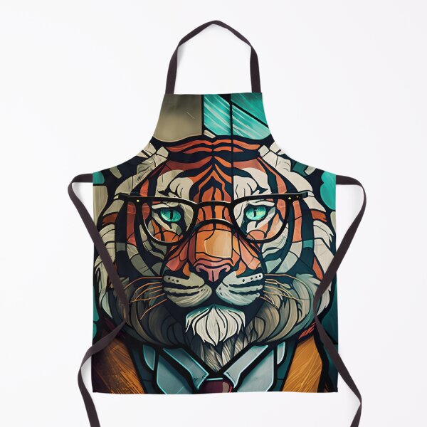 Item preview, Wise Tiger - Stained Glass designed and sold by AgitProPrints.