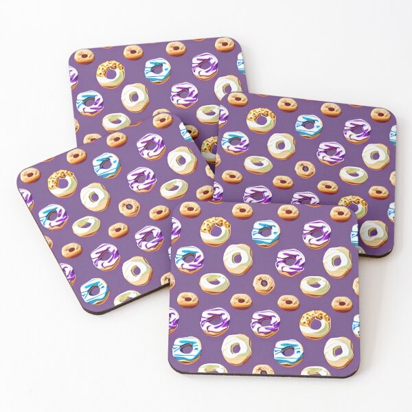 Item preview, Variety Donuts on Purple - All Over Print Design designed and sold by ArtistsQuest.