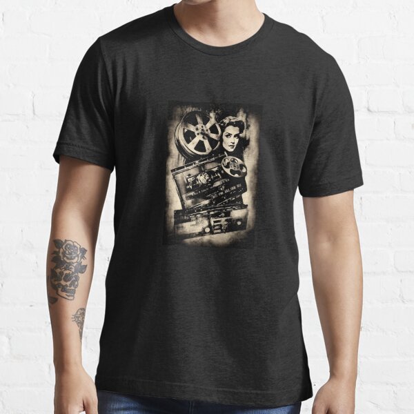 Revisitez les classiques : les bobines de films vintage en noir et blanc T-shirt essentiel