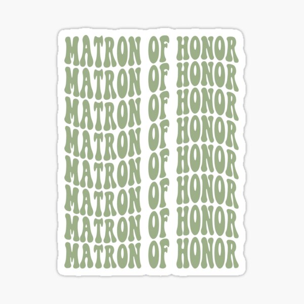 Item preview, Matron of Honor Sage Green Retro Graphic Bridal Party Gifts for Bachelorette Party designed and sold by mysticblvd.