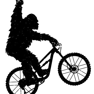 Artwork thumbnail, Mountain Bike Bigfoot MTB Biking Cycling Funny Biker present by InkyJack