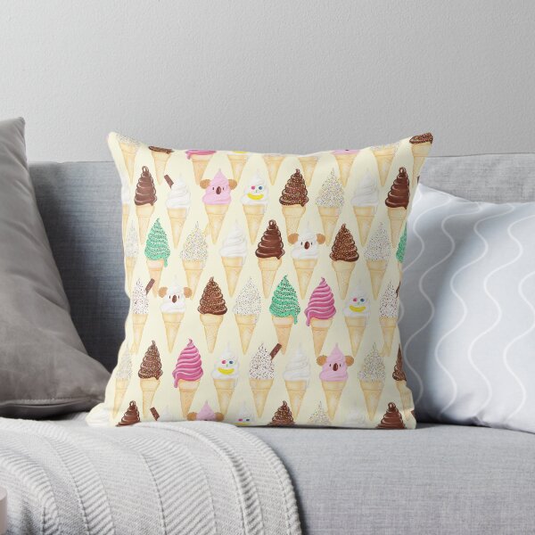 Soft Serve Sundays - Vanilla Throw Pillow