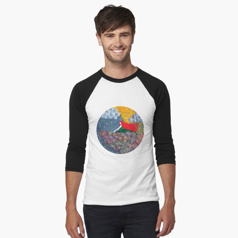 Item preview, Baseball ¾ Sleeve T-Shirt designed and sold by SewingSongbird.