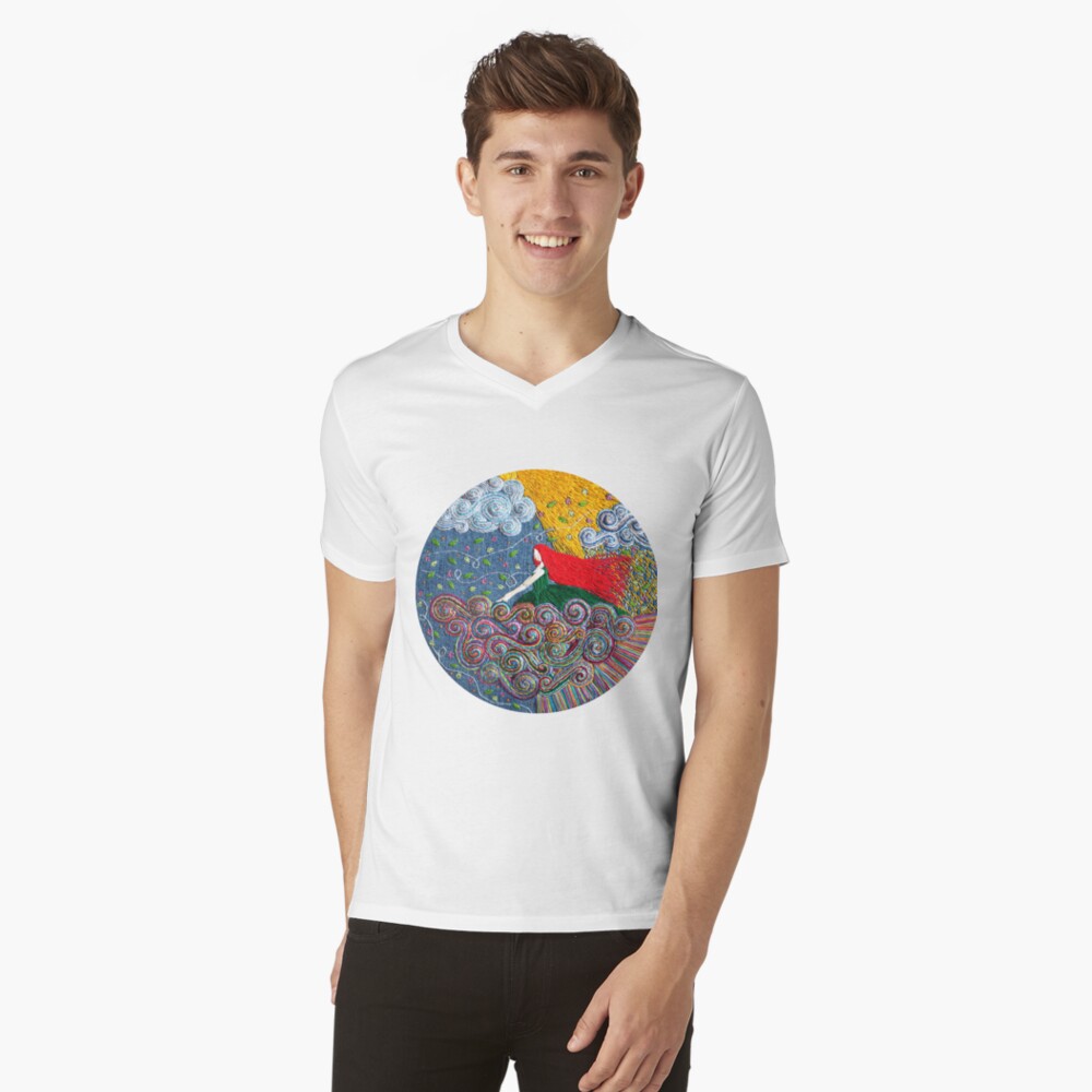 Item preview, V-Neck T-Shirt designed and sold by SewingSongbird.