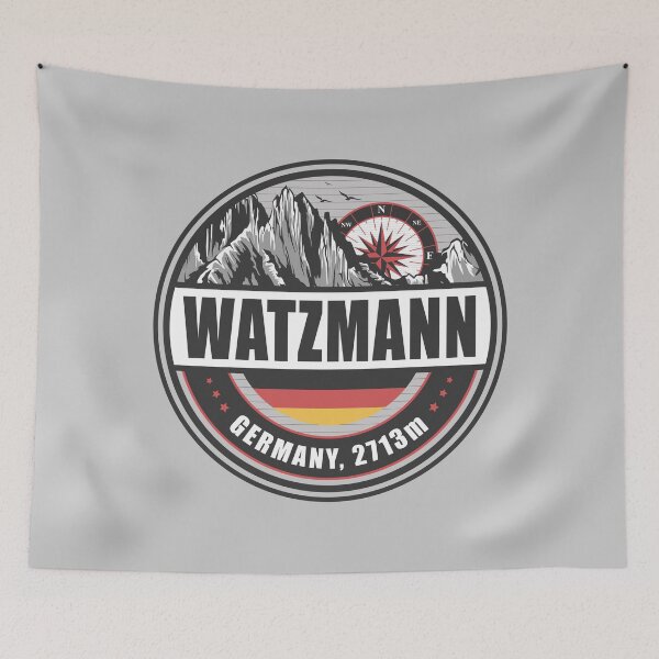Item preview, Watzmann Germany Flag Mountain Hiking Design designed and sold by CynthiaGraphics.