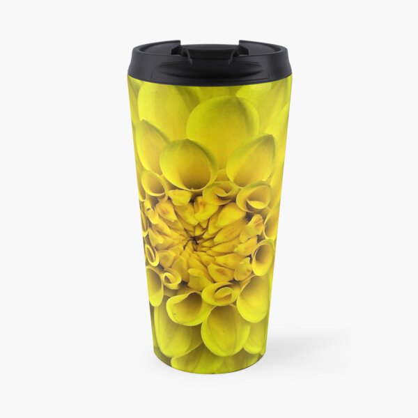 Yellow Dahlia Travel Mug