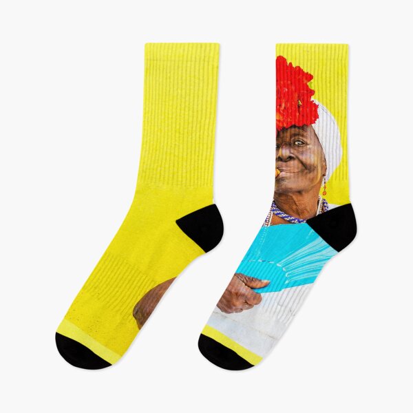 Item preview, Cuban Woman With Cigar And Yellow Background designed and sold by Paul Thompson Photography.