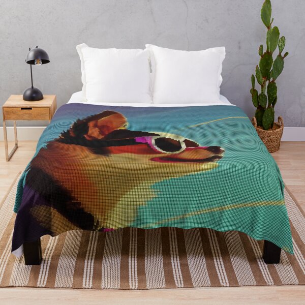 Item preview, Colorful Abstract Chihuahua Wearing Sunglasses 8-bit Pixel Art designed and sold by PixelDripped.