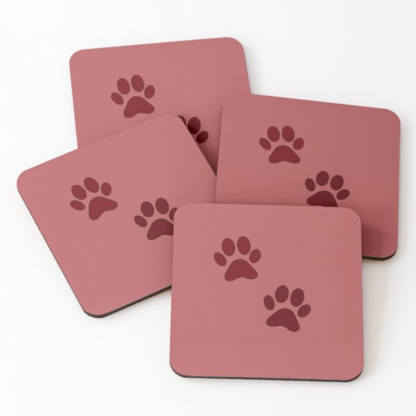 Item preview, dog's paws stickers - bloody red designed and sold by Kiniusia.