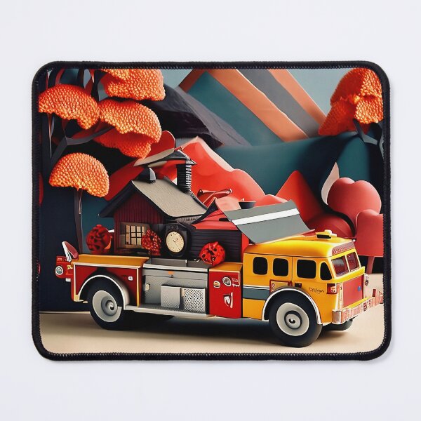 Item preview, Crochet Firetruck designed and sold by cuprum.