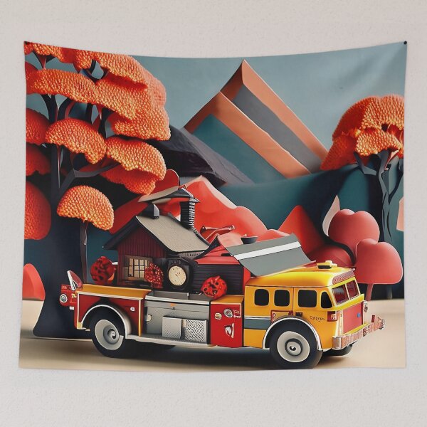 Item preview, Crochet Firetruck designed and sold by cuprum.