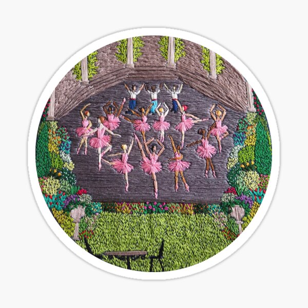 Ballerinas in the Italian Garden Sticker