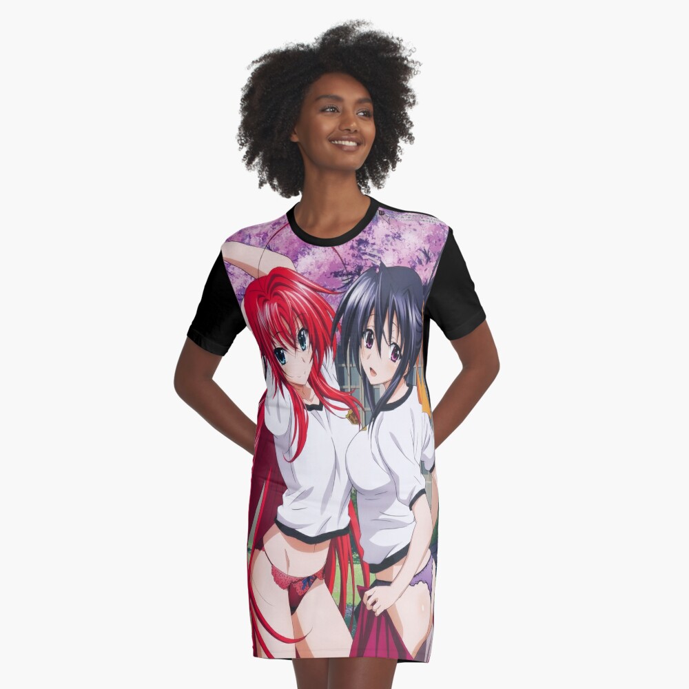 Rias And Akeno Graphic T Shirt Dress For Sale By Yigy Redbubble 6235