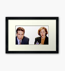 Scully and mulder Framed Print