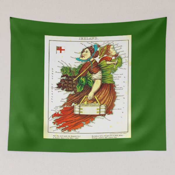 Item preview, Vintage Irish Ladies with Poem - Ireland Map  designed and sold by Earth Nature Creations.