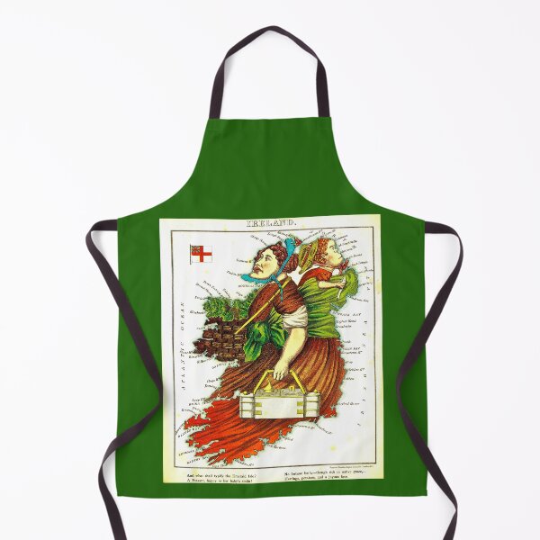Item preview, Vintage Irish Ladies with Poem - Ireland Map designed and sold by Earth Nature Creations.