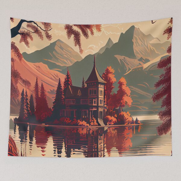 Item preview, Castle on the Alpine Lake designed and sold by FireScreen.