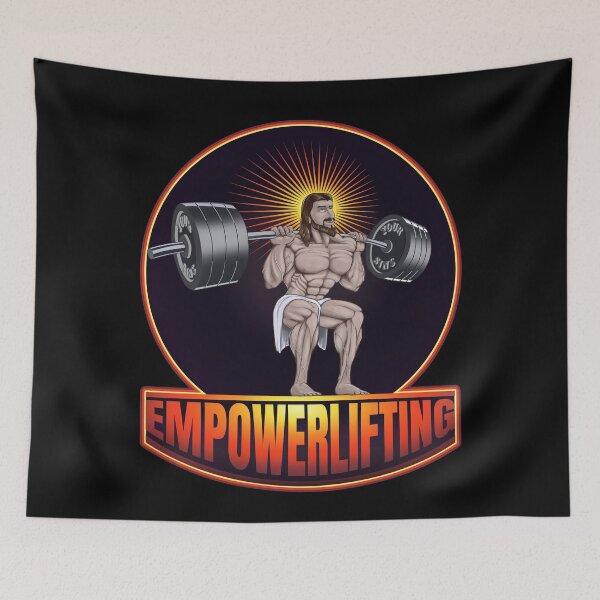 Item preview, Empowerlifting Jesus designed and sold by Caummon Thread.