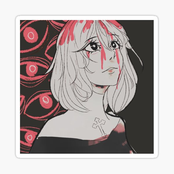 Nun bleeding Sticker