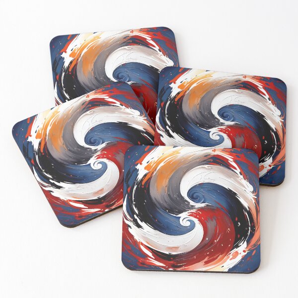 Item preview, Ying yang waves, abstract art designed and sold by ChaosEdits.