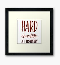 Hard Chocolate Bite Responsibly Framed Print